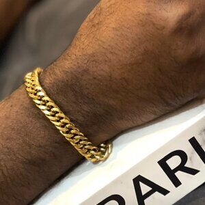 Stainless Steel - Judgement Time Chain Bracelet - Yellow Gold